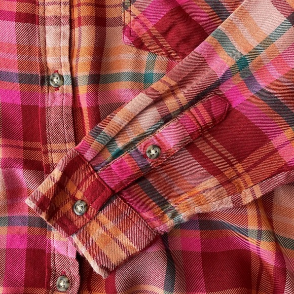 NWOT Beachlunchlounge Livvy Plaid Button Down Shirt S - Picture 8 of 16